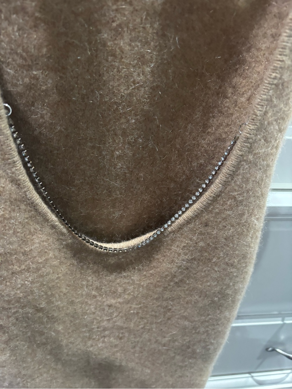 Retrofete Brown Crystal Chain Necklace